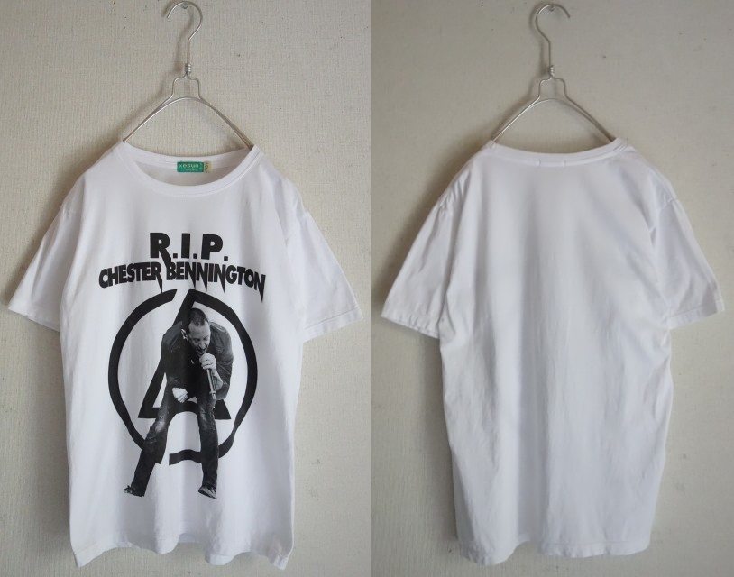 Linkin Park ☆Chester Charles Bennington☆リンキンパーク チェスター☆RIP Tシャツ 白_画像1