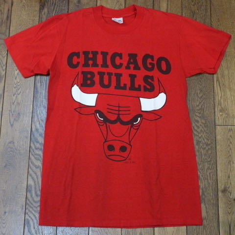 90s USA製 CHICAGO BULLS Tシャツ レッド M Stedman シカゴブルズ ロゴ NBA バスケ ヴィンテージ マイケルジョーダン