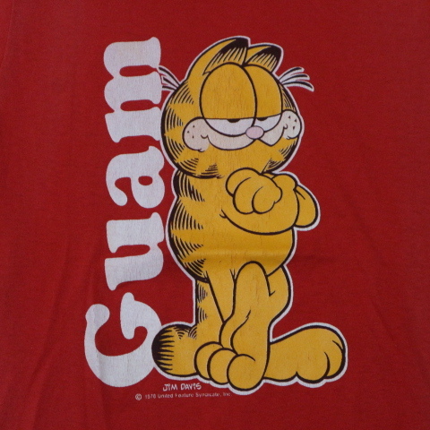 ヤフオク 70s Usa製 Garfield Guam ガーフィールド Tシャ