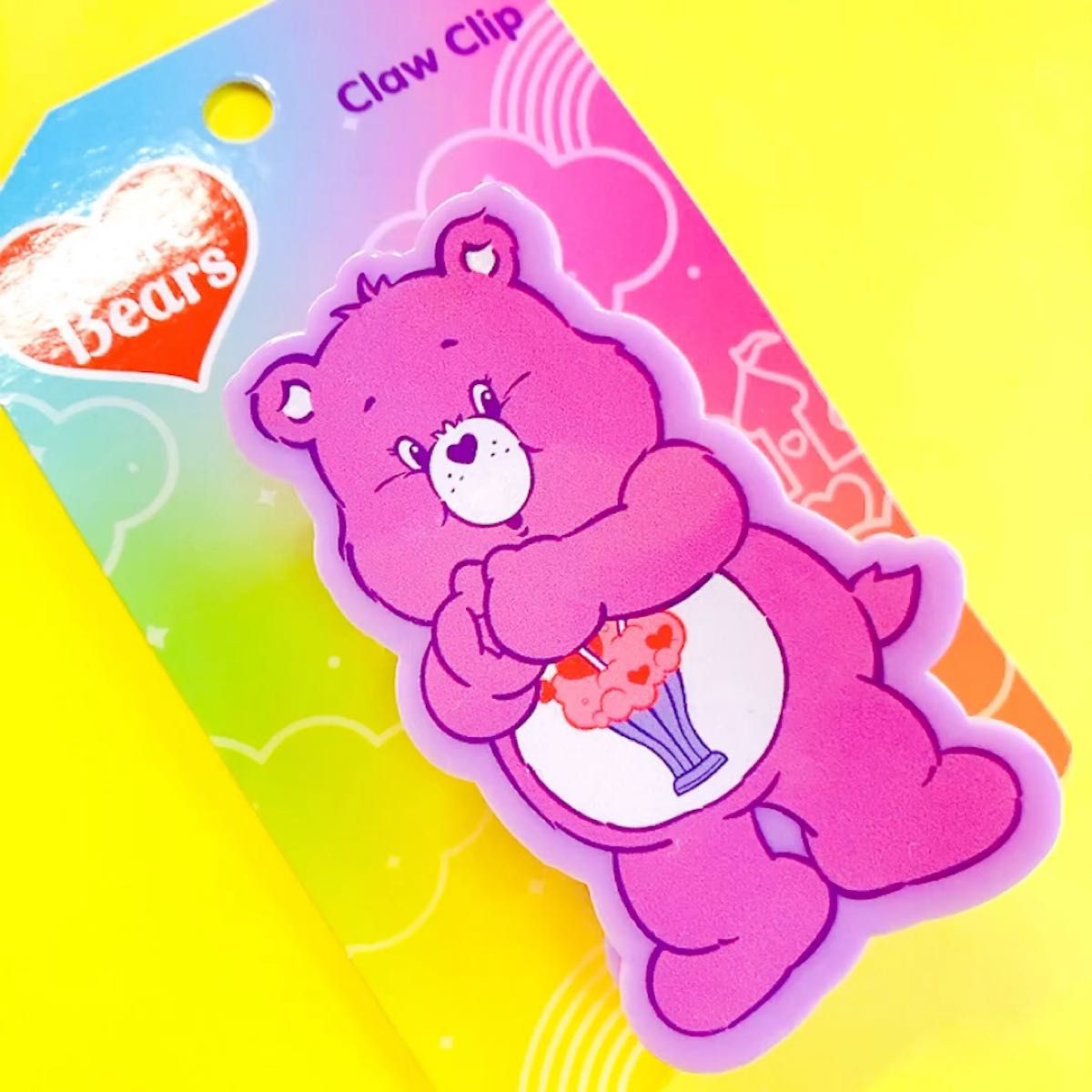 新品 日本未発売 アメリカ 雑貨 ケアベア care bears ヘアクリップ 大 アメトイ 海外 ヘア アクセサリー