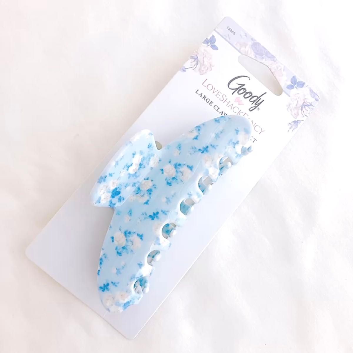インポート LOVE SHACK FANCY ラブシャックファンシー 小花柄 ブルー ヘアクリップ 日本未発売 ヘアアクセサリー