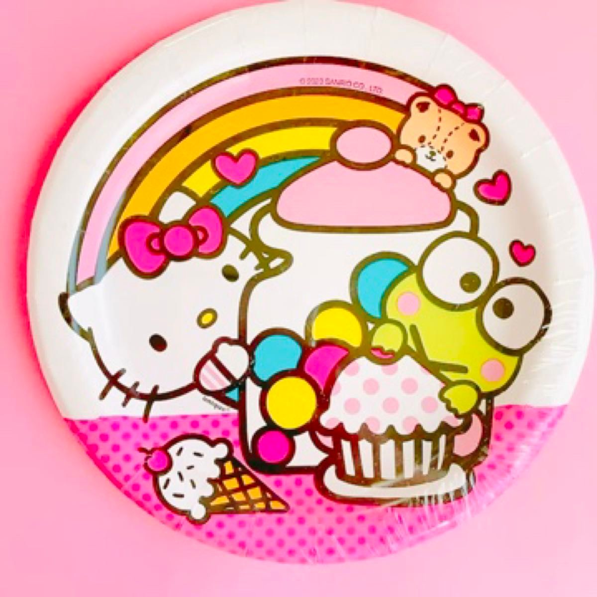 日本未発売 海外 サンリオ ペーパープレート ハローキティ マイメロディ シナモロール パーティー アメリカ 輸入 雑貨