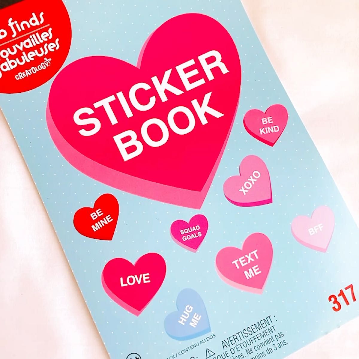 日本未発売 アメリカ ハート バレンタイン ステッカー シール 本 雑貨 海外 アメトイ ファンシー Candy hearts