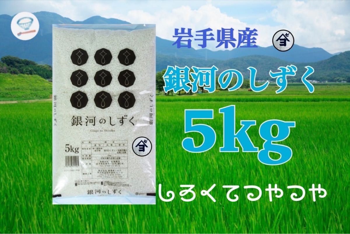 お米 精米 【令和6年産岩手県産銀河のしずく5kg 】 7年連続特A お米 精米 【令和6年産岩手県産銀河のしずく5kg 】 7年連続特A