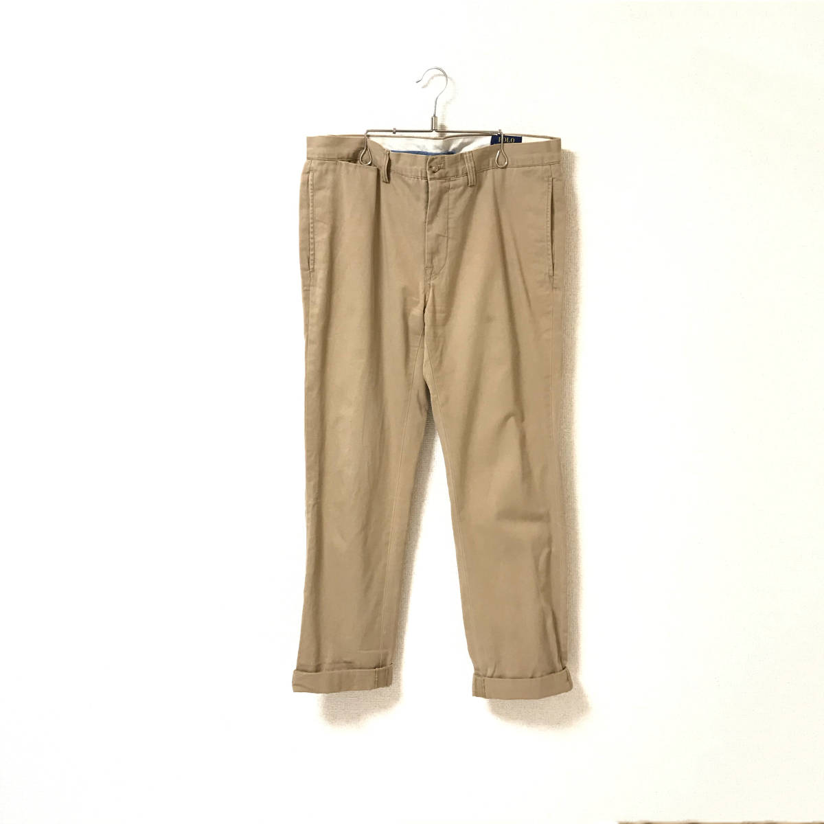 ★Polo Ralph Lauren ポロ ラルフローレン★メンズ コットン チノパン パンツ スラックス ベージュ系 size 34/32_画像1