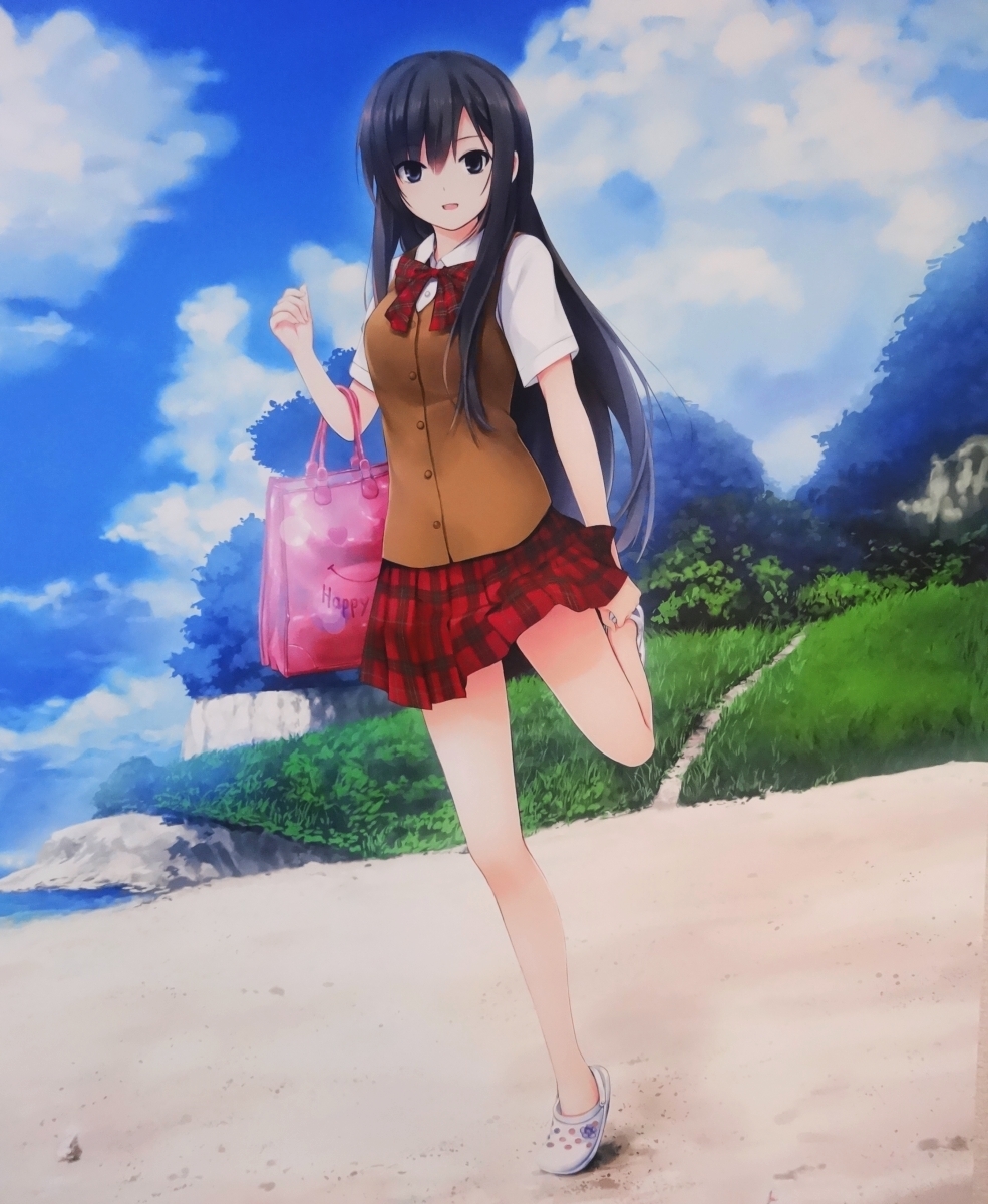 ◇ 珈琲貴族 タペストリー Noesis フリフレ2 篠崎菫 制服で砂浜 ◇ 珈琲貴族 タペストリー Noesis フリフレ2 篠崎菫 制服で砂浜