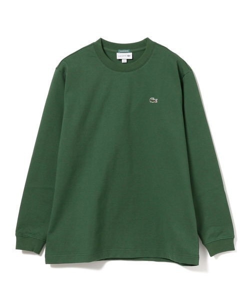 新品 ビームス × ラコステ 緑 2 M相当 LACOSTE × BEAMS 別注 ビッグワニ ロングスリーブ Tシャツ ロンT 長袖 #69 カジュアル レア 人気_画像2