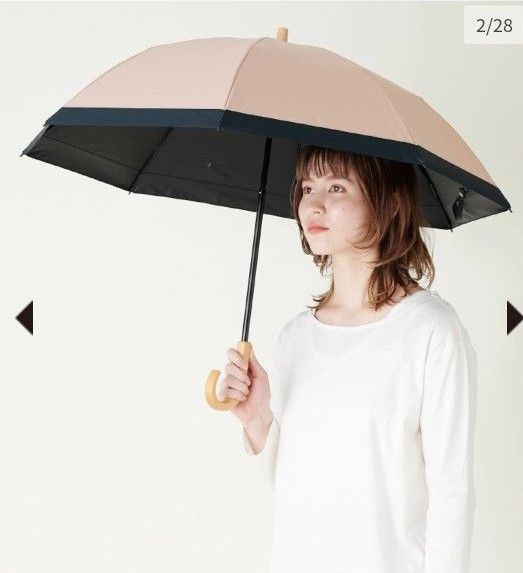 折日傘 サンバリア100 完全遮光折日傘 2段折 コンビ ピンクXブラック サンバリア100 日傘 2段折 コンビ ピンク×黒 Amazon.co.jp