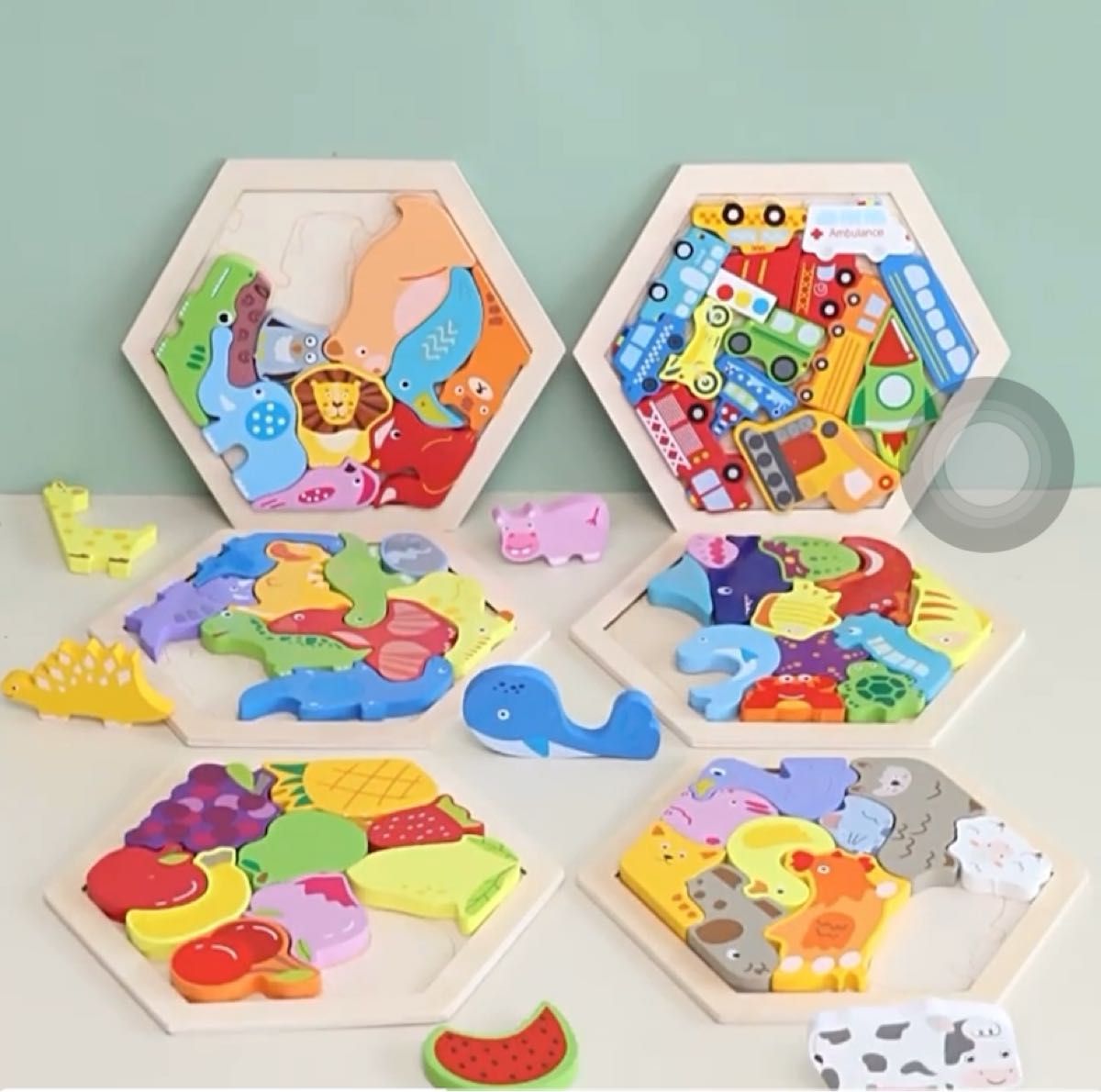 知育玩具 積み木 木のおもちゃ モンテッソーリ パズル 赤ちゃん 1個