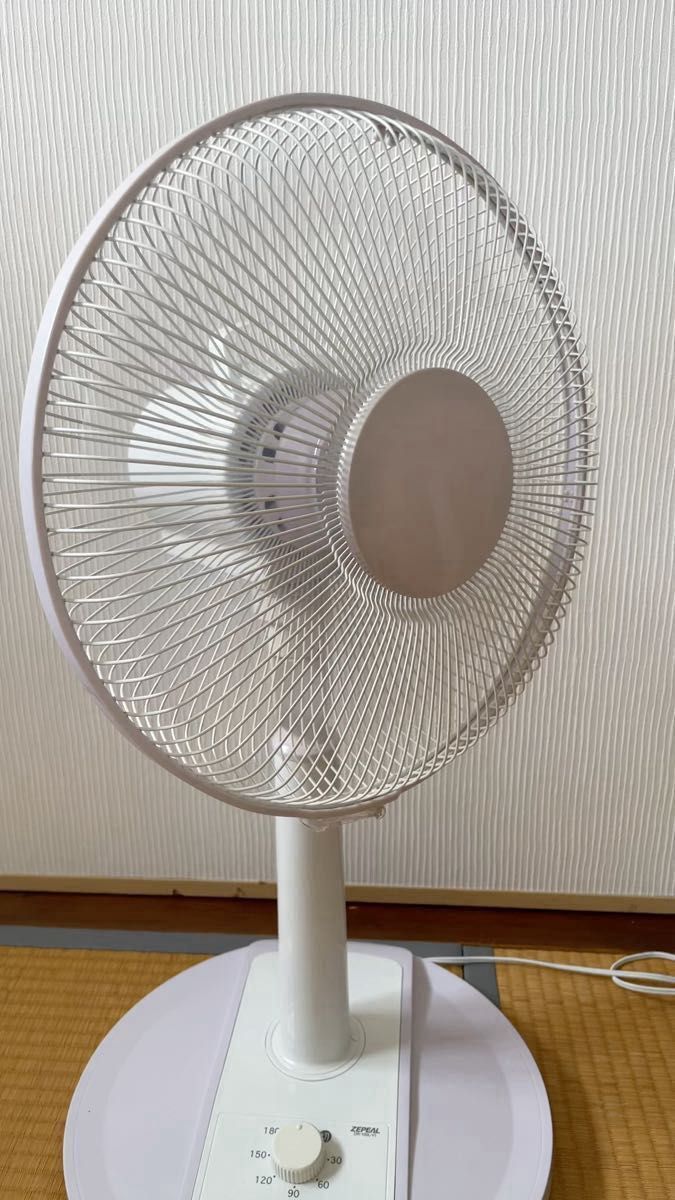 リビング扇風機 DR-100L-VI ホワイト リビングファン 簡単操作 高さ調節 タイマー付き 5枚羽根