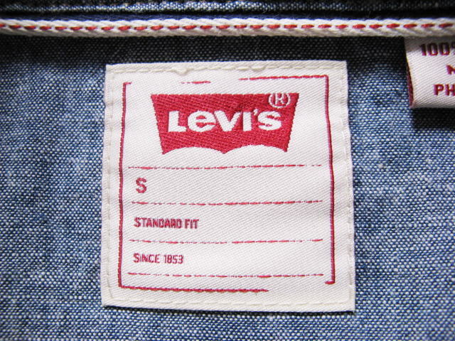 Levi's リーバイス マチ付き・ウエスタンヨーク・赤耳 半袖 シャンブレーシャツ Ｓ ヴィンテージデザイン_画像6