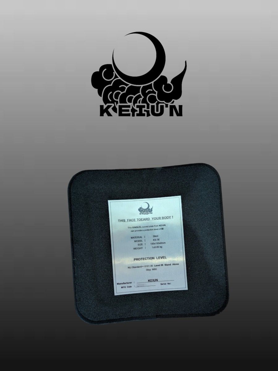 KEIUN レベル 3A 実物サイドプレート ソフトプレート 自衛官割有り 自衛官割有り KEIUN 実物 Level 3 防弾サイドプレート 6x6インチ