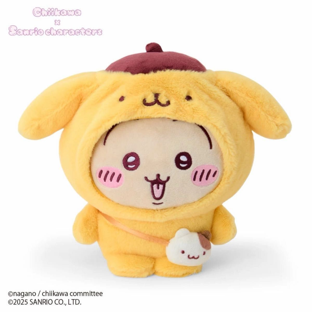 ちいかわ×ポムポムプリン マスコットホルダー ぬいぐるみ 2点セット 新品 ちいかわ サンリオキャラクターズ コラボ ぬいぐるみ