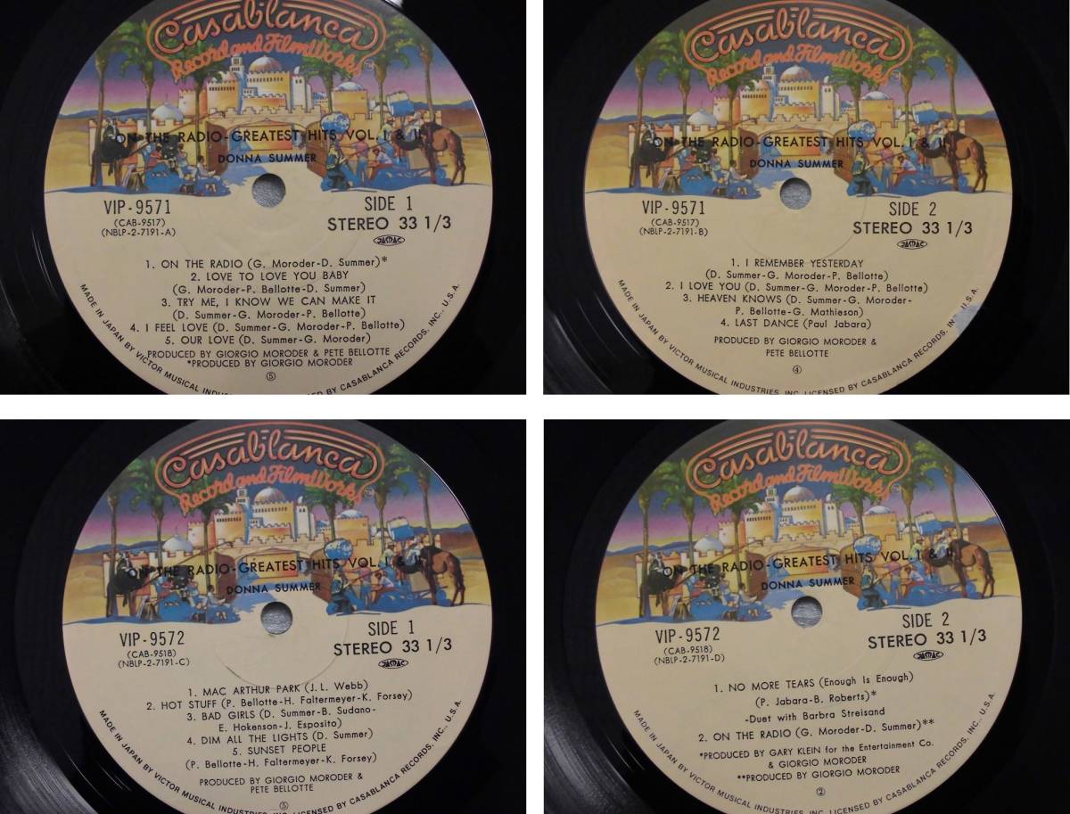 良盤屋 P-1325◆LP◆VIP-9571/2 Funk / Soul ドナ・サマー Donna Summer On The Radio - Greatest Hits Vol. I & II　2枚組 送料480_画像10
