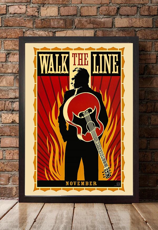 北米版ポスター『ウォーク・ザ・ライン/君につづく道』（Walk the Line）★ジョニー・キャッシュ/カントリー/ ホアキン・フェニックス_額は付属しません