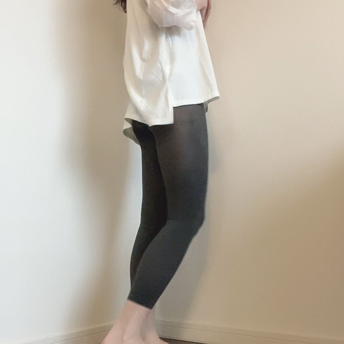 ストレッチ ヨガレギンス グレー