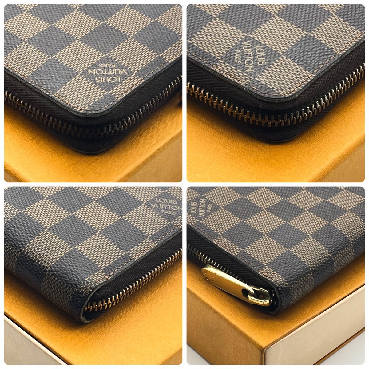 極美品✨ ルイヴィトン エベヌ ジッピーウォレット ラウンドファスナー長財布 LOUIS VUITTON【最高級美品】ダミエエベヌジッピーウォレット