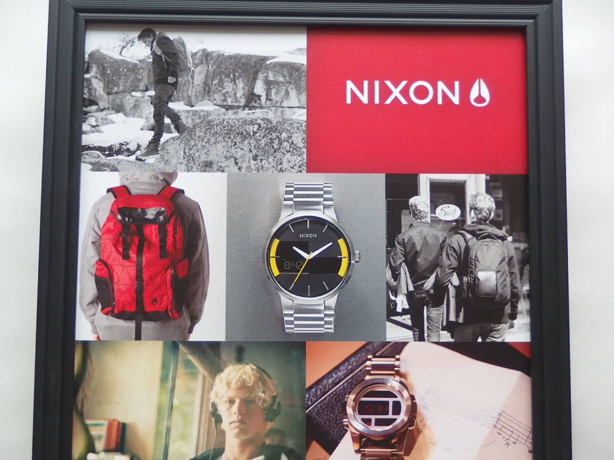 NIXON Nixon ** frame goods ** clock advertisement surfing snowboard interior! present! present! free shipping!