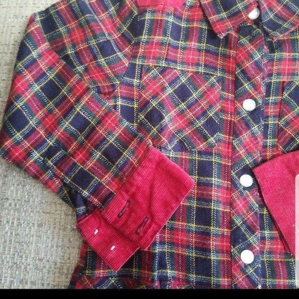 ミルクハウス　キッズ　トップス　チェックワンピース　110　女の子　子供服