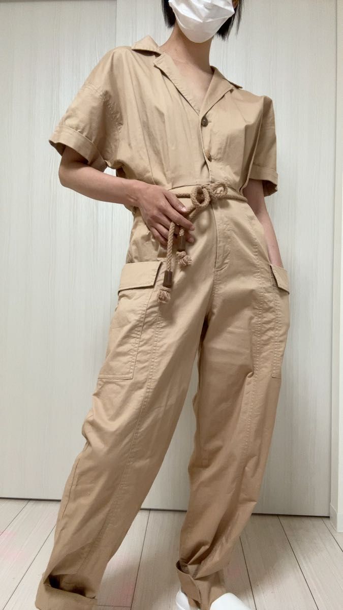 Throw by sly オールインワン つなぎ ジャンプスーツ アンクルベルト 上品