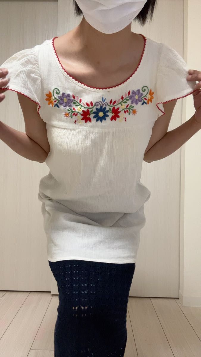 ★売り切りSALE 早い者勝ち!★ 民族衣装風 花柄刺繍 チュニック エスニック