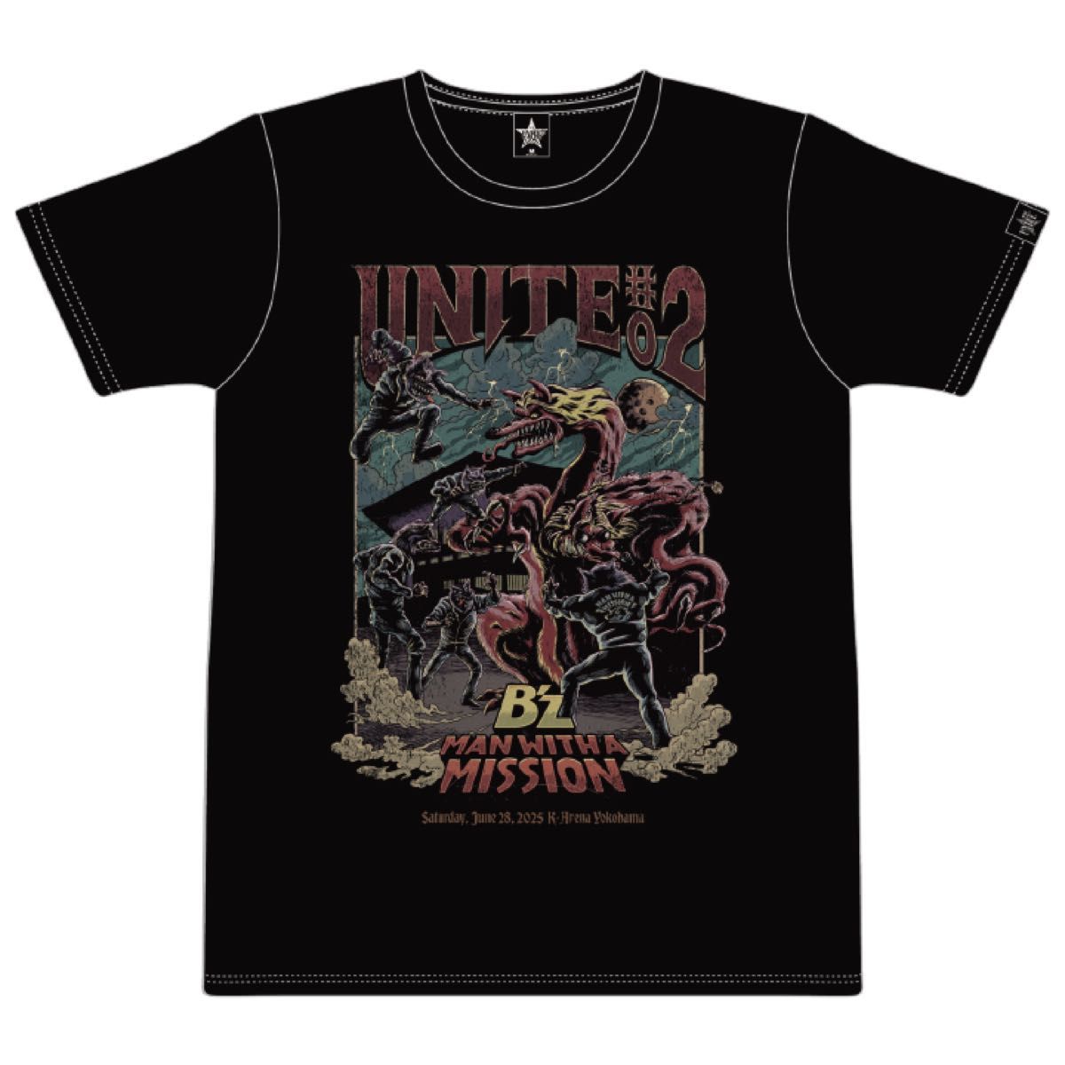 マンウィズ Tokyo Hiro×MWAMコラボTシャツ(ブラック) L B'z UNITE#02 コラボTシャツ 0628 MWAM マンウィズ Lサイズ