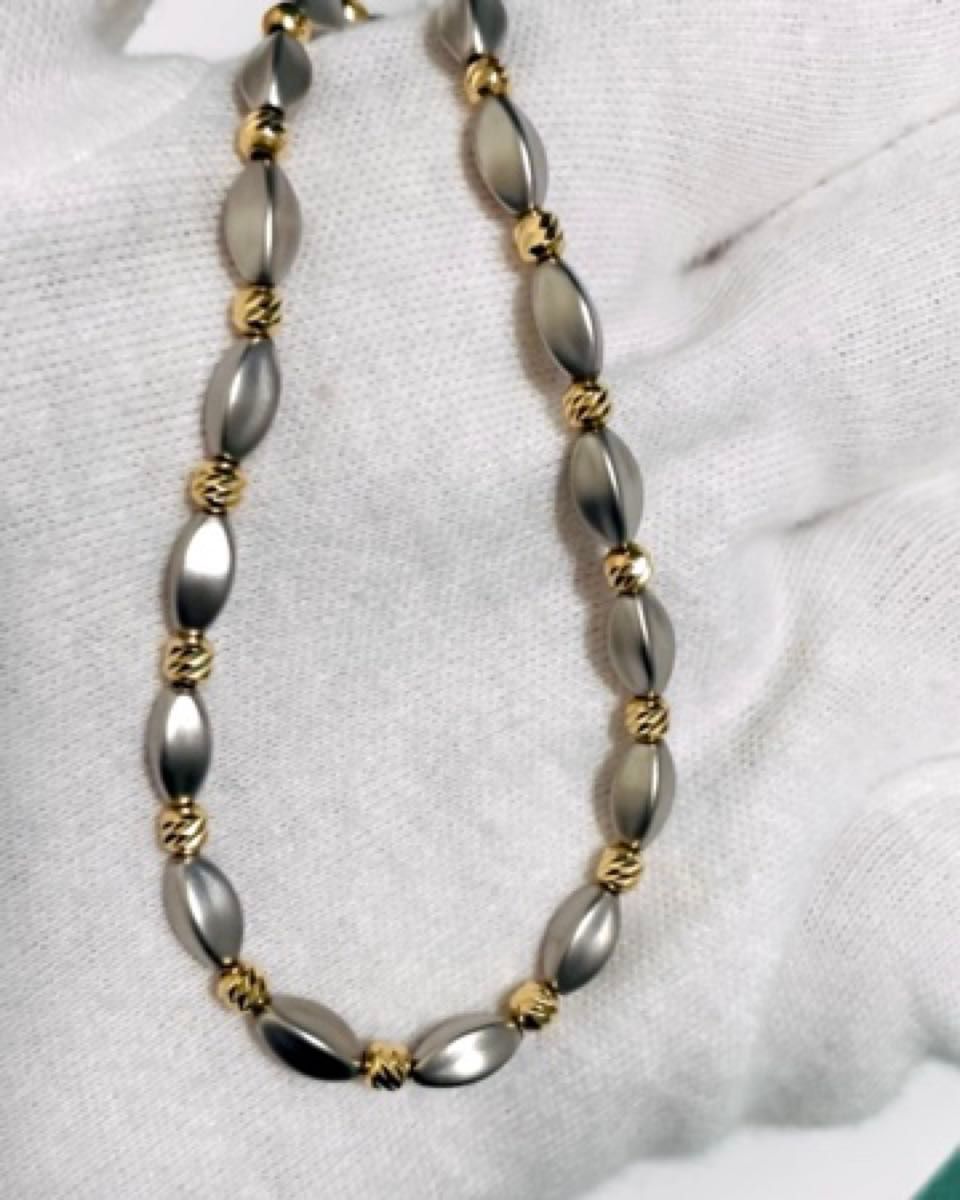 ☆Pt850/K18 デザインネックレス 41.5cm☆