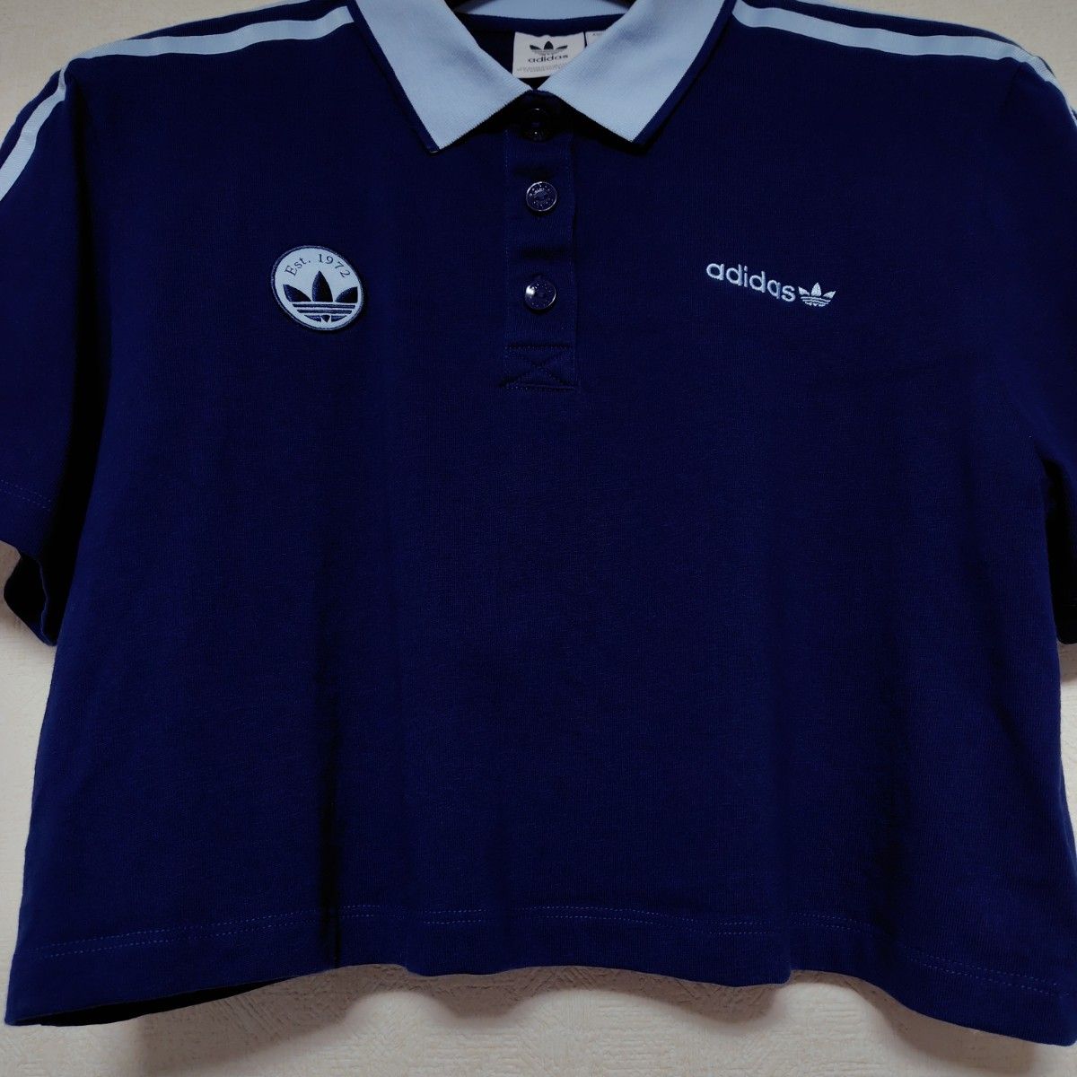 ADIDAS★POLO WONWHI CROP T アディダス ロゴ 半袖Tシャツ adidas originals アディダスオリジナルス CROP POLO SHIRT