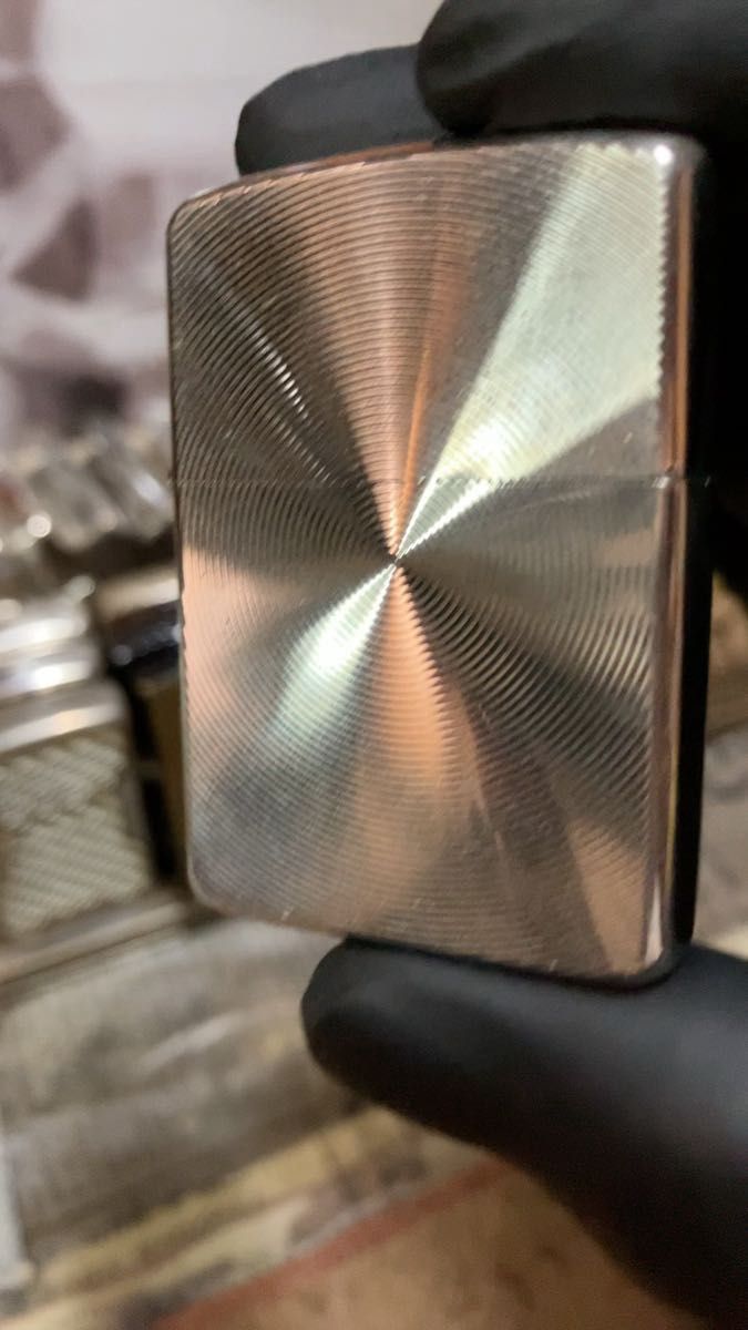ZIPPO ジッポー アーマータイプオイルライター 両面スピンカット模様 2012年製