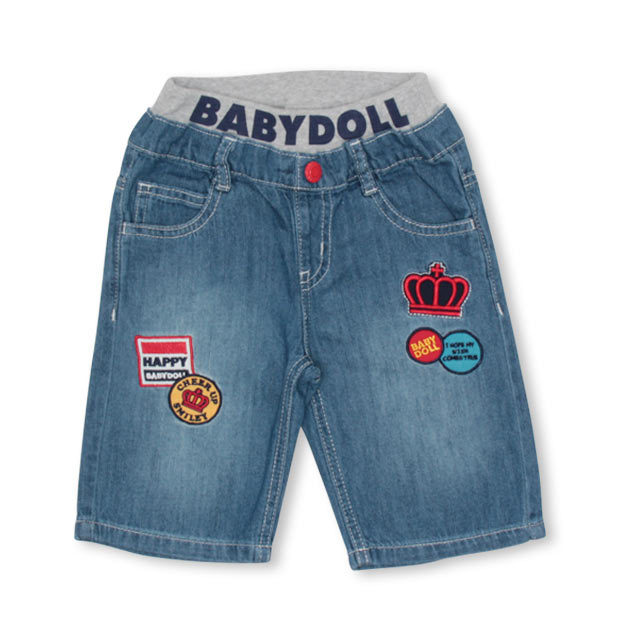 bebido* badge Denim shorts 140* baby doll BABYDOLL tag equipped unused waist rubber short pants 