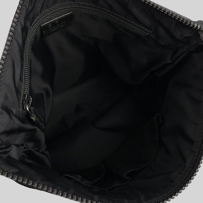 美品】GUCCI ショルダーバッグ サコッシュ レザー×ナイロン 黒