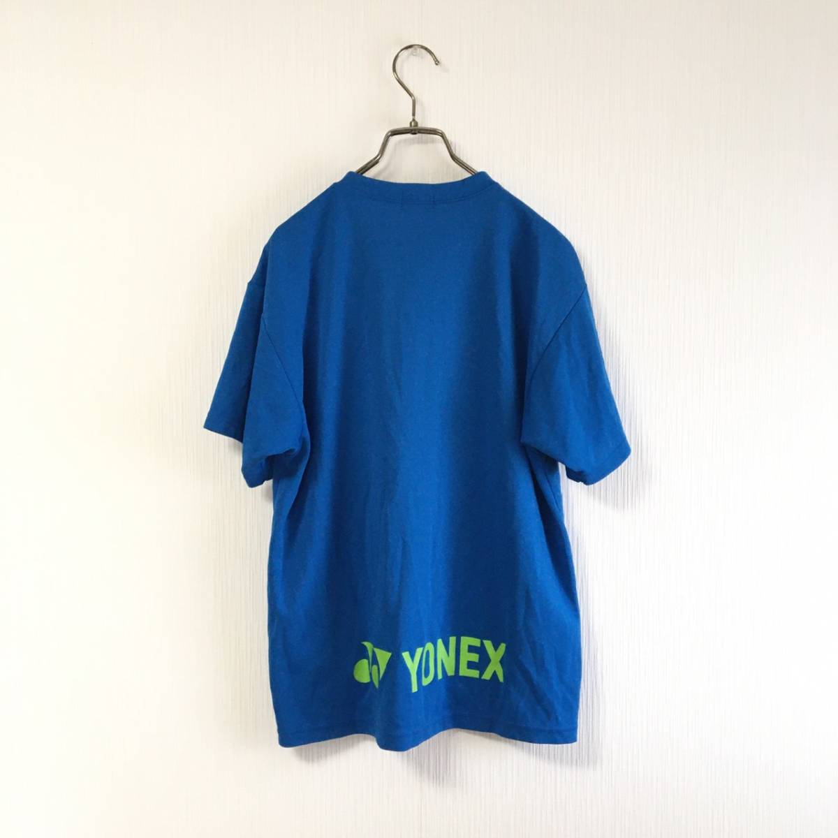  Yonex YONEX men's dry T-shirt blue back print tennis badminton size M