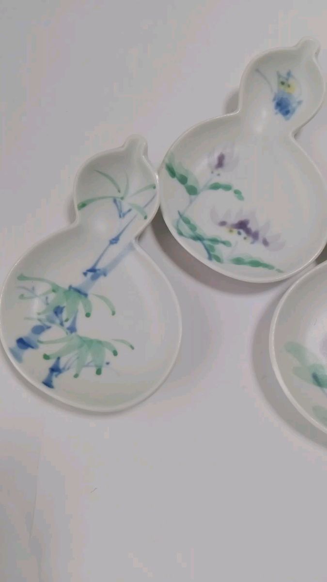 箸置き 小皿 豆皿 瓢箪型 ひょうたん 四季の花 5個セット