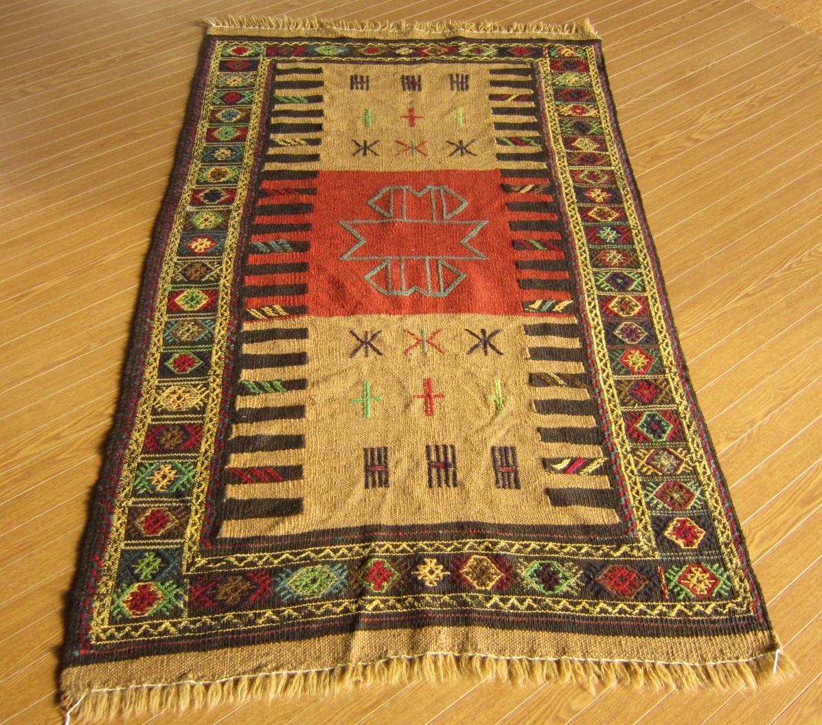 【160ｘ95】イラン★コルディ産キリム・KILIM■1559-21_画像1