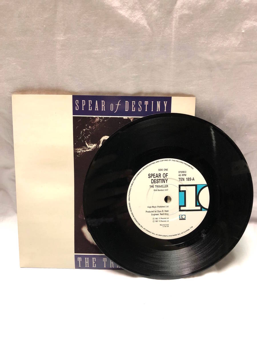 Spear of Destiny The Traveller 豪華箱入り7inch single輸入盤◎ステッカー+パッチ+ポスターのセット。 スピアーオブデスティニー_画像7