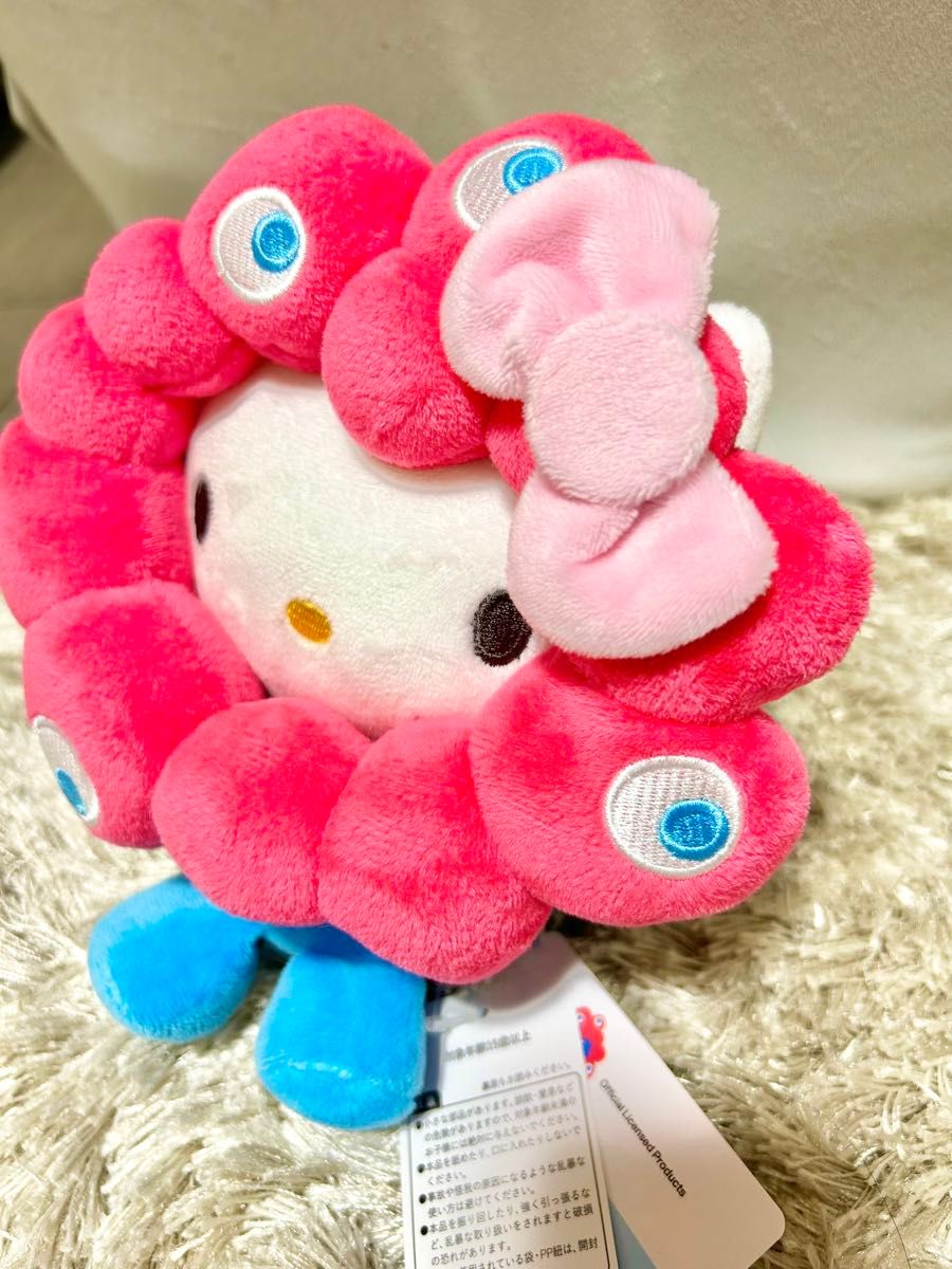 万博限定カラー(ピンク)ハローキティ ぬいぐるみ(M) ハローキティ ぬいぐるみ M ミャクミャク 大阪関西万博 会場限定