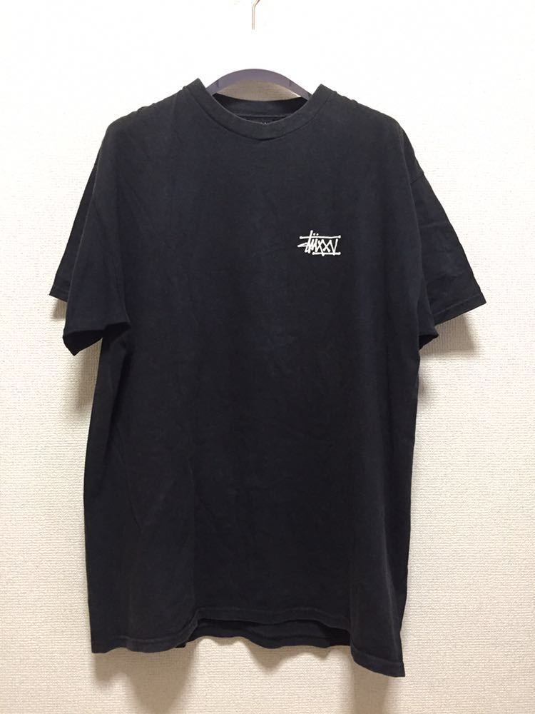 USA古着 00's STUSSY ステューシー Tシャツ 半袖Tシャツ バックプリント OLD STUSSY 黒 L