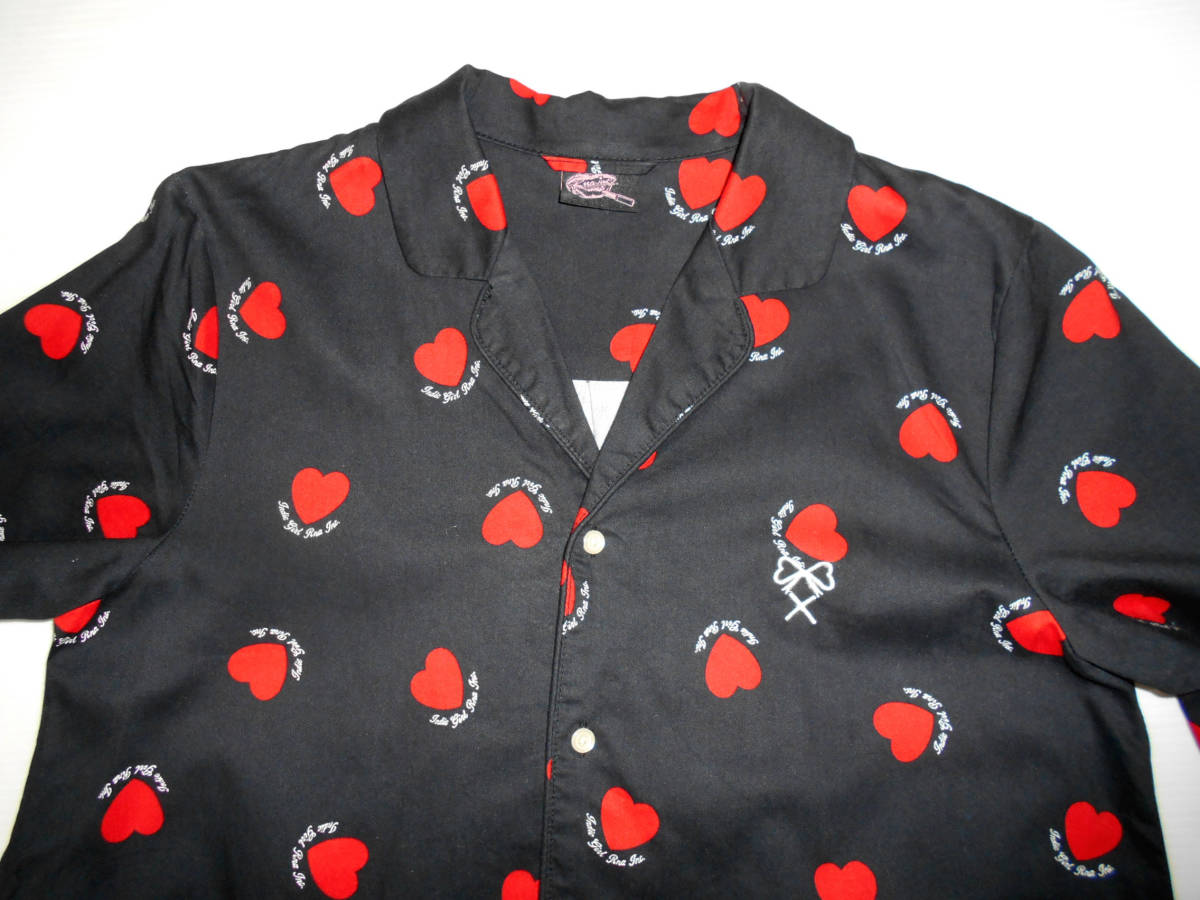 RNAa-ruene- Heart pattern One-piece black × red M (3F.