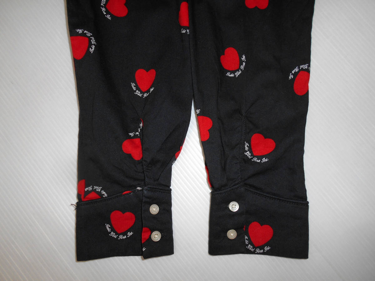 RNAa-ruene- Heart pattern One-piece black × red M (3F.