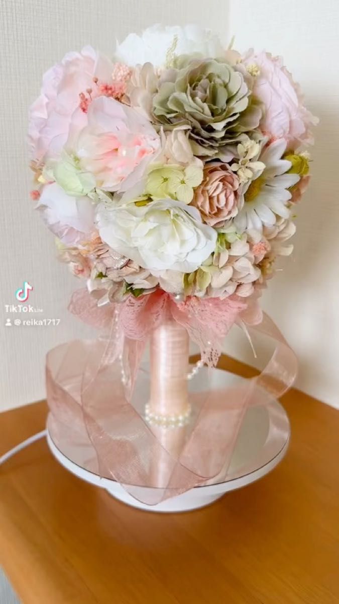 造花アレンジメント ウェディング ブーケ ギフト 花束 結婚式 お供え花 誕生日 お祝い 花薔薇