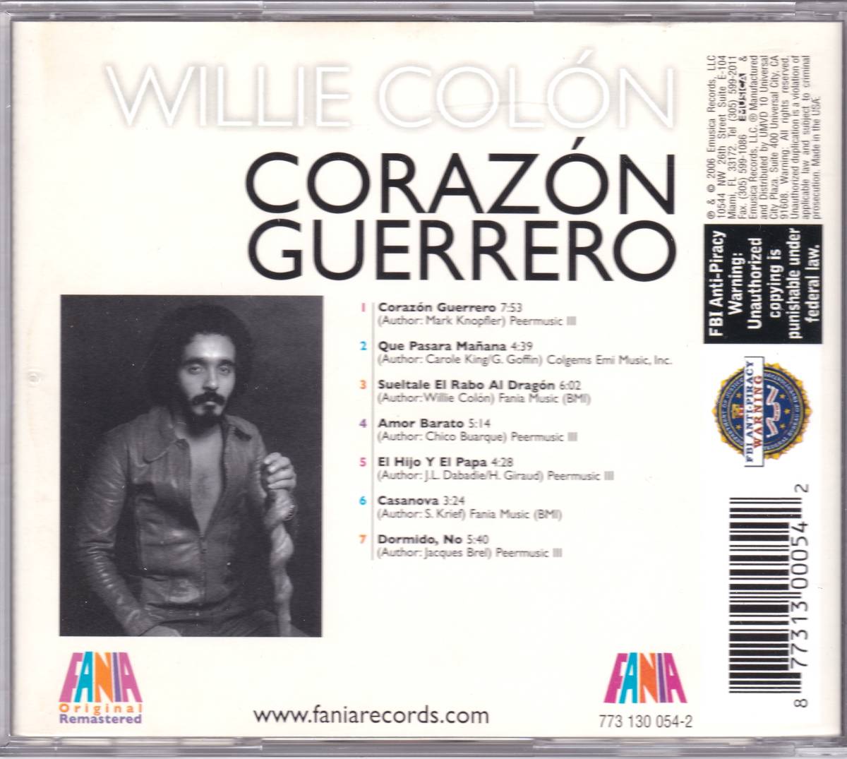 *WILLIE COLON( Willie *ko loan )/Corazon Guerrero*82 year [FANIA] Release. 80*s salsa. super large name record *[ ultra rare & records out of production height sound quality record ]