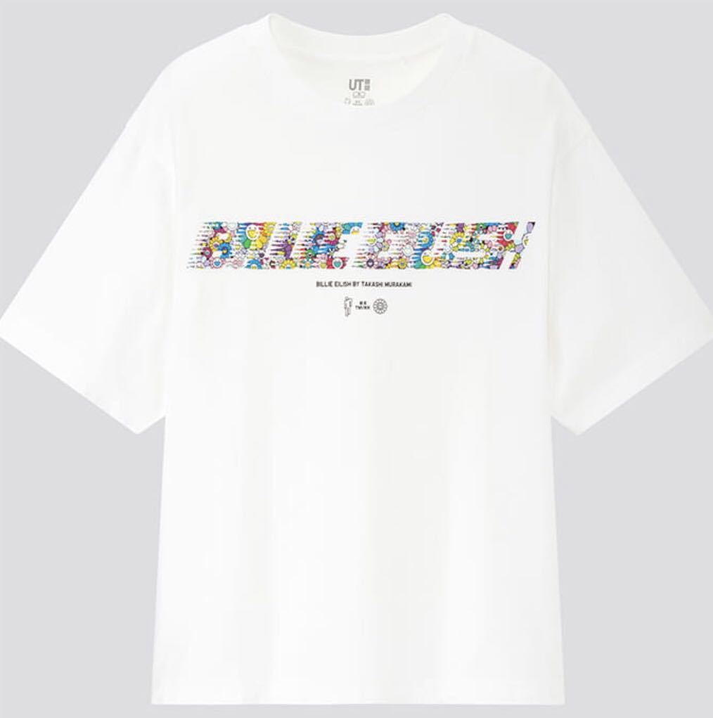 ビリーアイリッシュ × 村上隆 lady's S 新品 オーバーサイズ 半袖Tシャツ UNIQLO 白 BILLIE EILISH × TAKASHI MURAKAMI lady's Tshirts