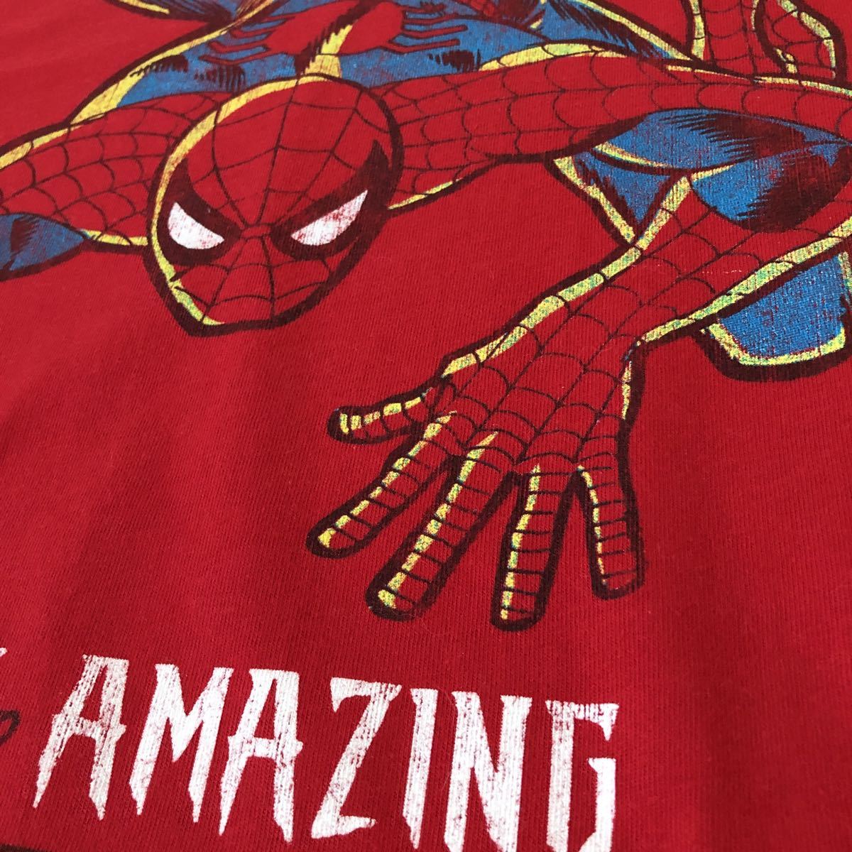 スパイダーマン メンズ Tシャツ M2回着用 フォーエバー21 古着風プリント ヴィンテージコミック アメコミ マーベル marvel アメリカ子供風