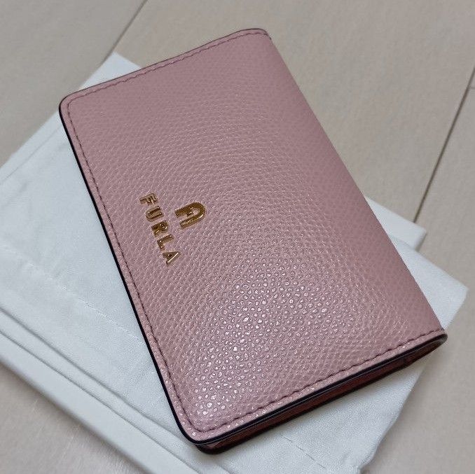 FURLA ピンクレザー名刺入れ 未使用 フルラ カードケース 名刺入れ 新品未使用 FURLA ピンク レザー