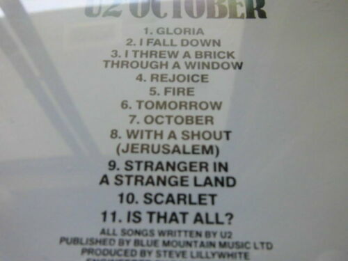 国内盤 / U2 / October /「Gloria」「Fire」収録 / Producer Steve Lillywhite / Island Records PHCR-4702 / 1995年再発盤_画像4