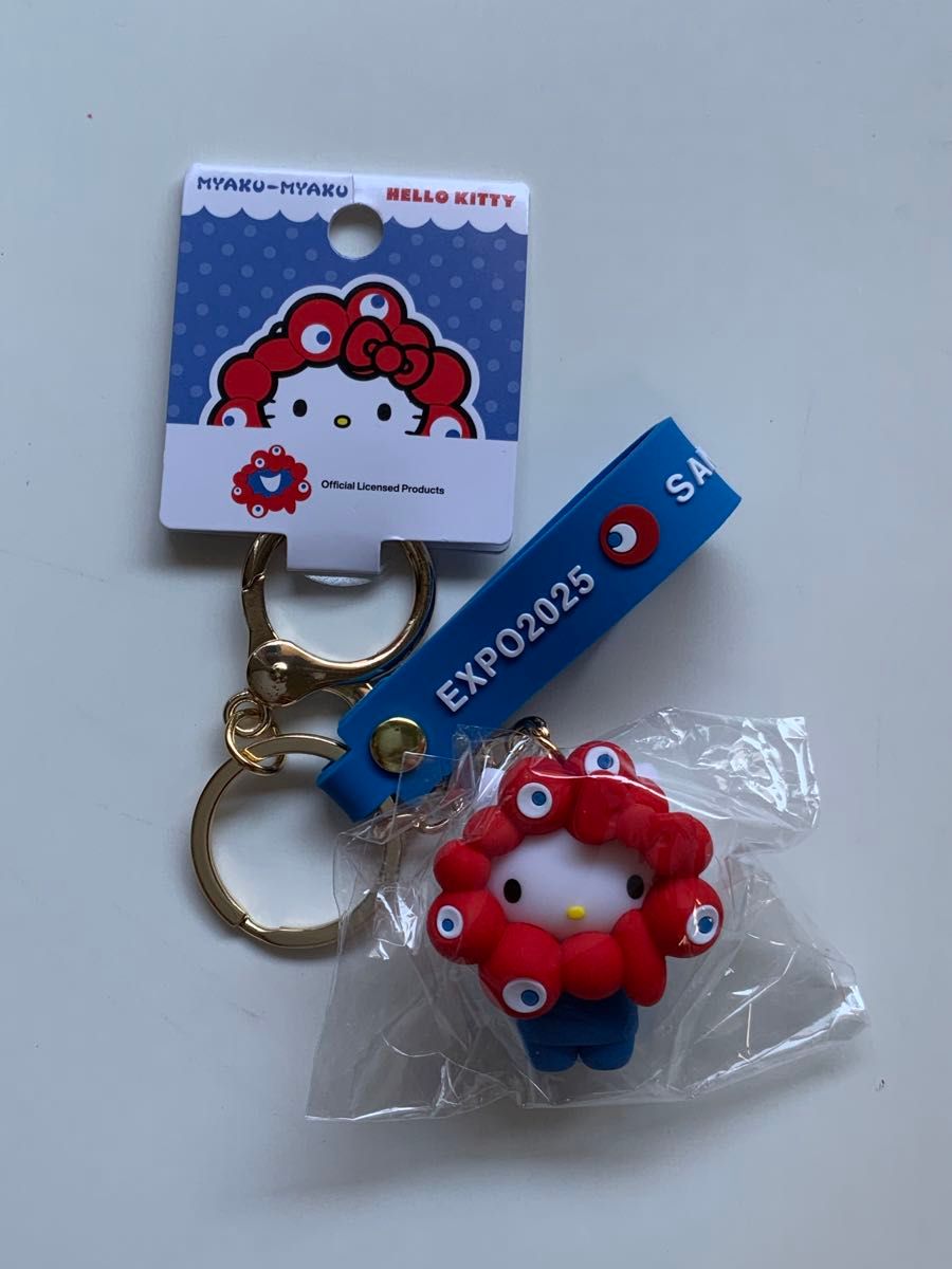 万博限定 ミャクミャク ストラップ ハローキティ 2個 Hello Kitty EXPO 2025万博 サンリオ ミャクミャク ハローキティ ラバー