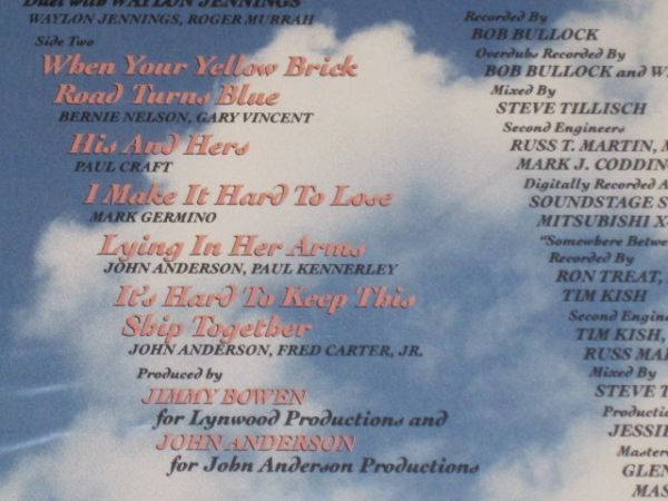 John Anderson - Blue Skies Again /David Hungate/洋楽/カントリー/MCA-42037/US盤LPレコード_画像4