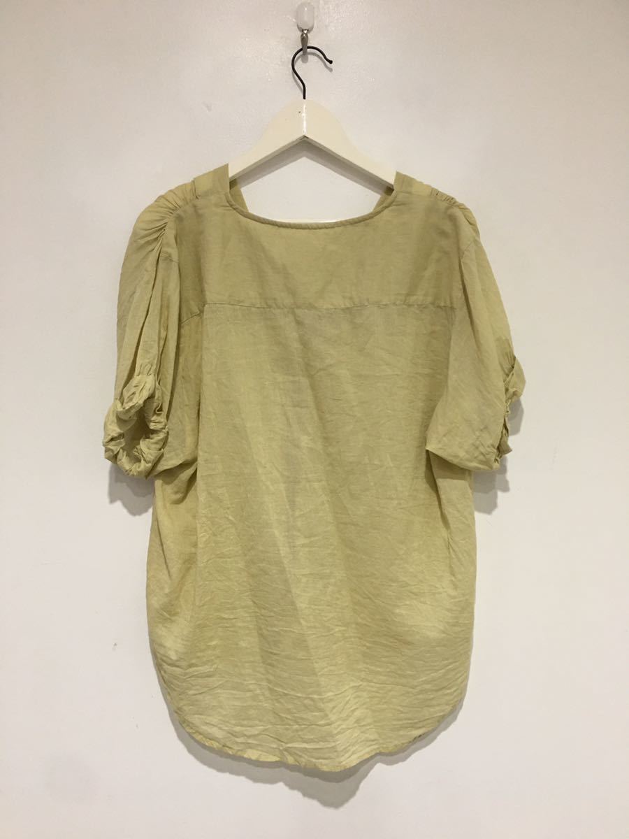 [ прекрасный товар ]TODAYFUL Today Full color отсутствует Boyle рубашка блуза tops cut and sewn обычная цена 6,500 иен F желтый 
