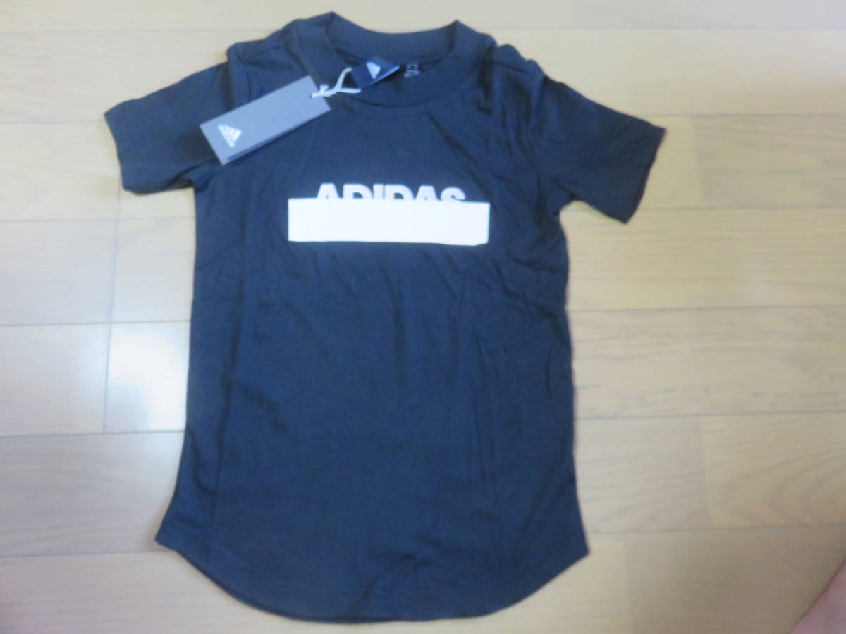 adidas ジュニア 半袖Tシャツ 120 BK 新品 ☆決算セール☆_画像2