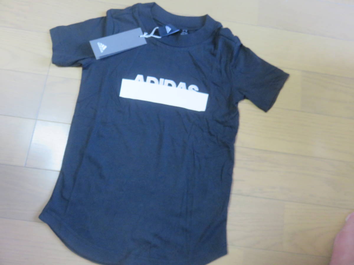 adidas ジュニア 半袖Tシャツ 130 BK 新品 ☆決算セール☆_画像1